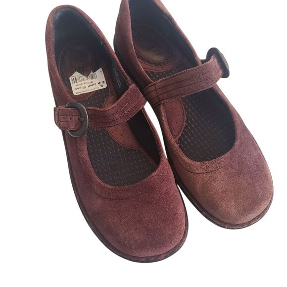 BØRN Mary Janes Velvety Suede Round Toe Deep Burgundy Sz 8.5 - Picture 9 of 12